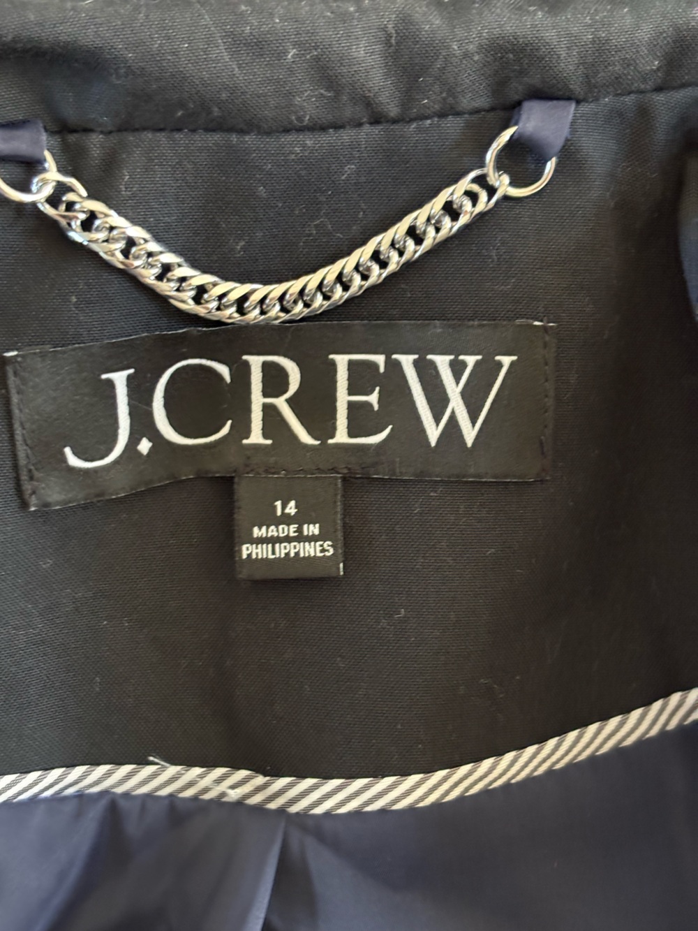 J.Crew Women's Icon Trench Coat Black Size 14 Hooded Water-Repellent BF456 FA24 - Picture 6 of 16